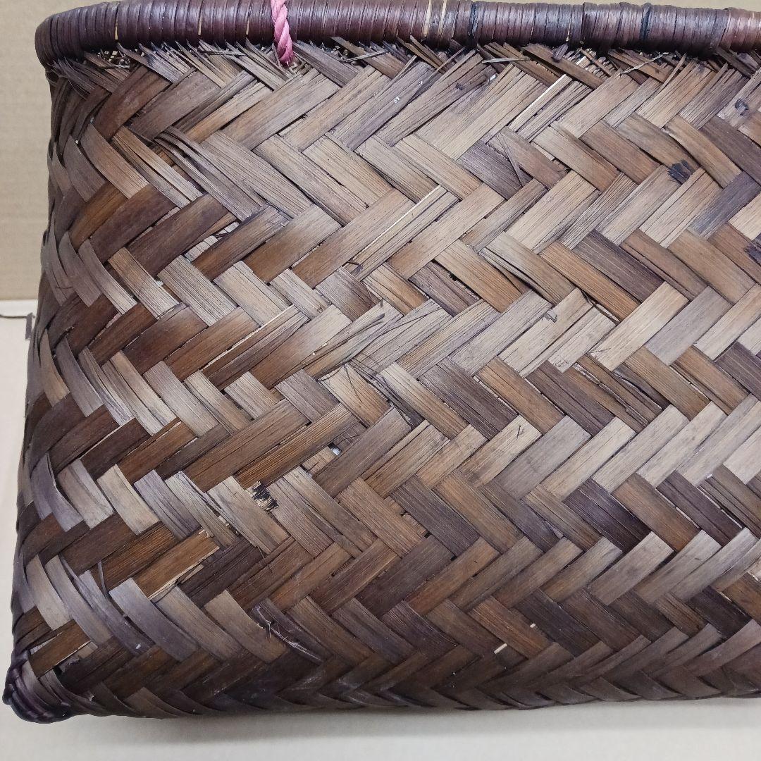 新品　竹籠バッグ　かごバッグ　バッグ　一閑張り　巾着　4個32x18・25x15