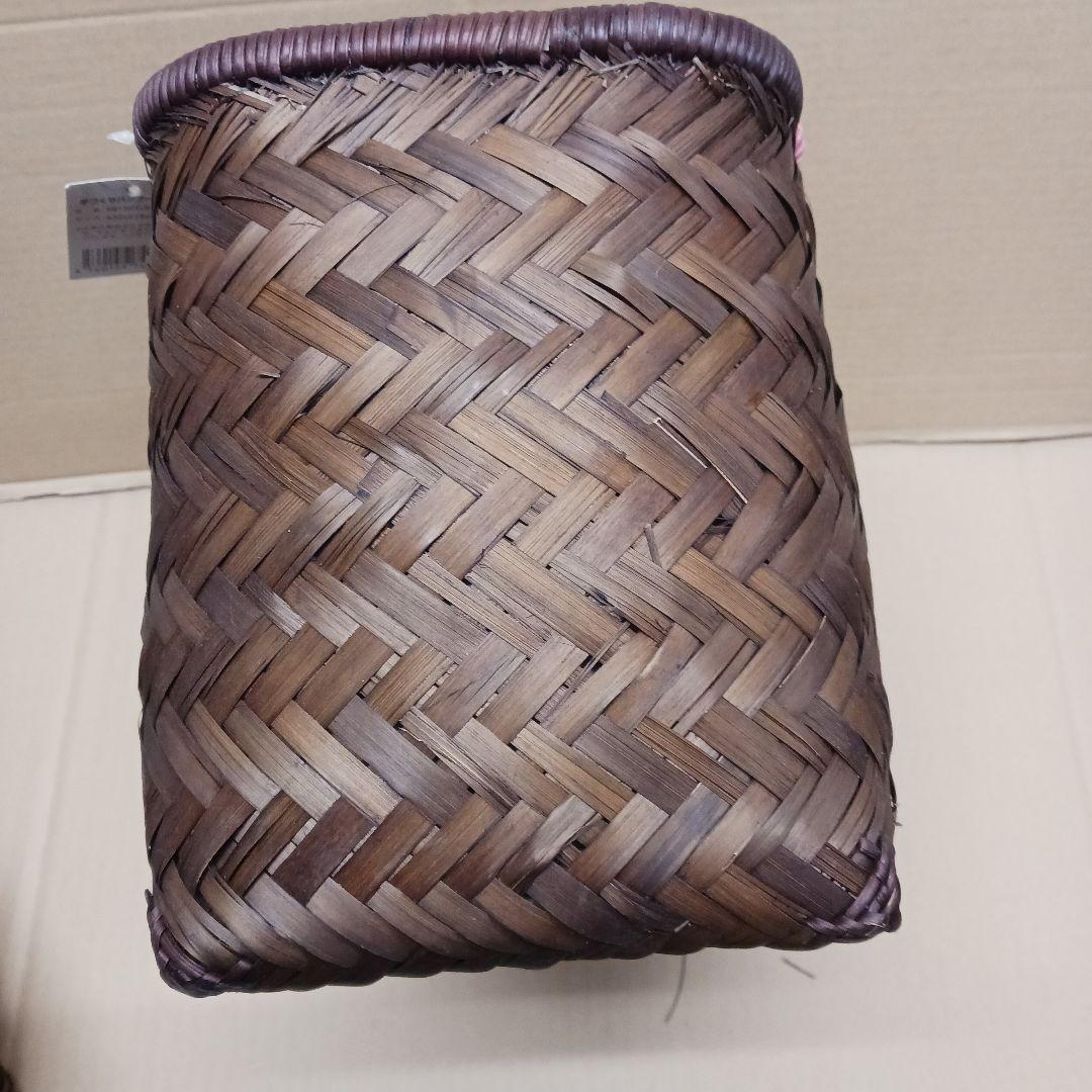新品　竹籠バッグ　かごバッグ　バッグ　一閑張り　巾着　4個32x18・25x15