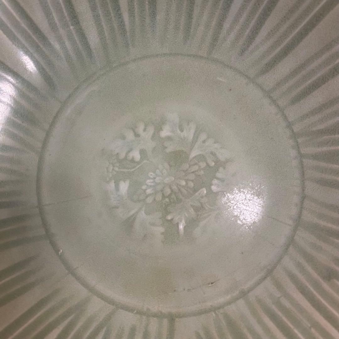 明時代　青磁大皿　中国古美術
