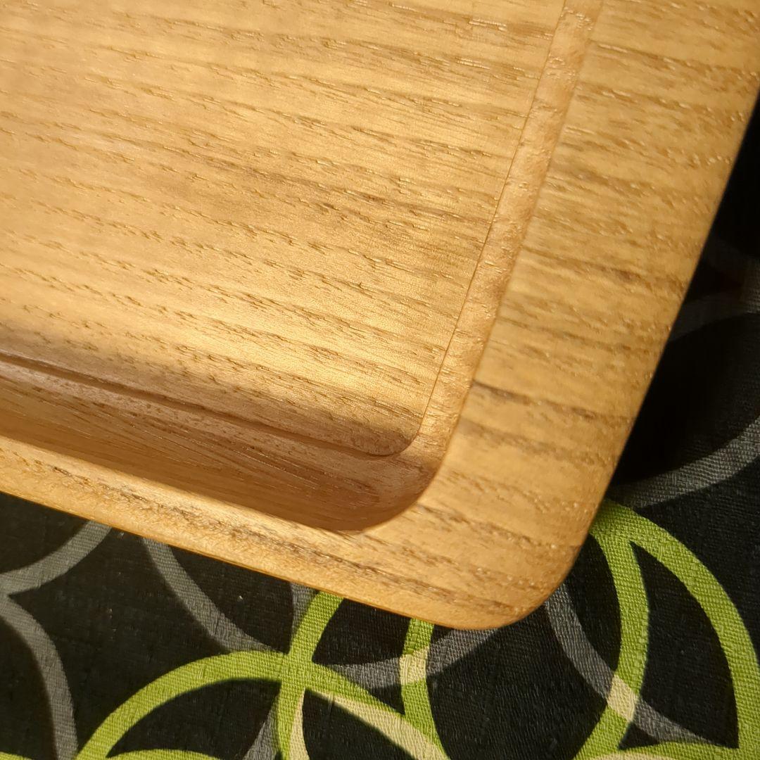 くり　角盆　手作り木工