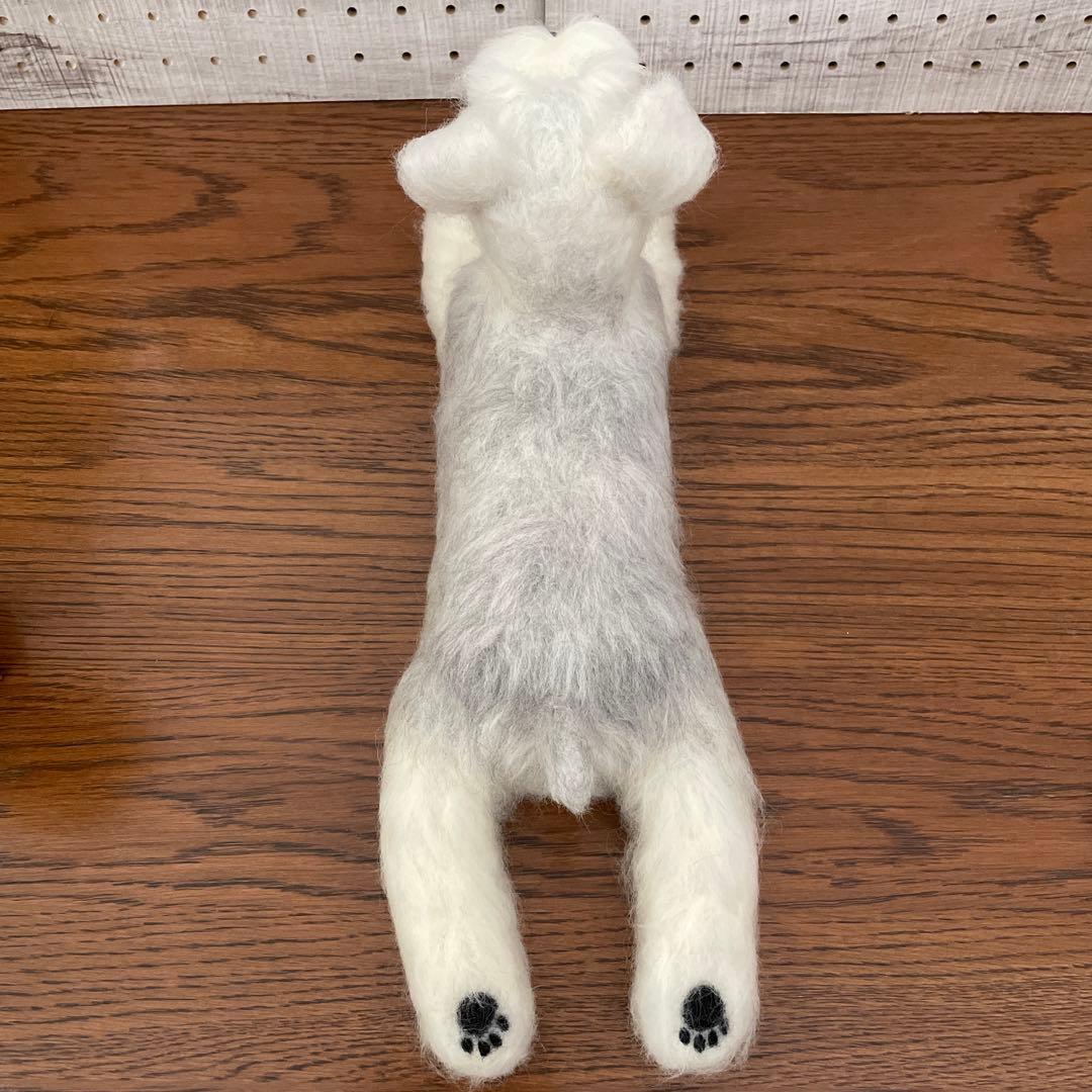 羊毛フェルト　ミニチュアシュナウザー　ブラック&シルバー　ソルト&ペッパーちゃん