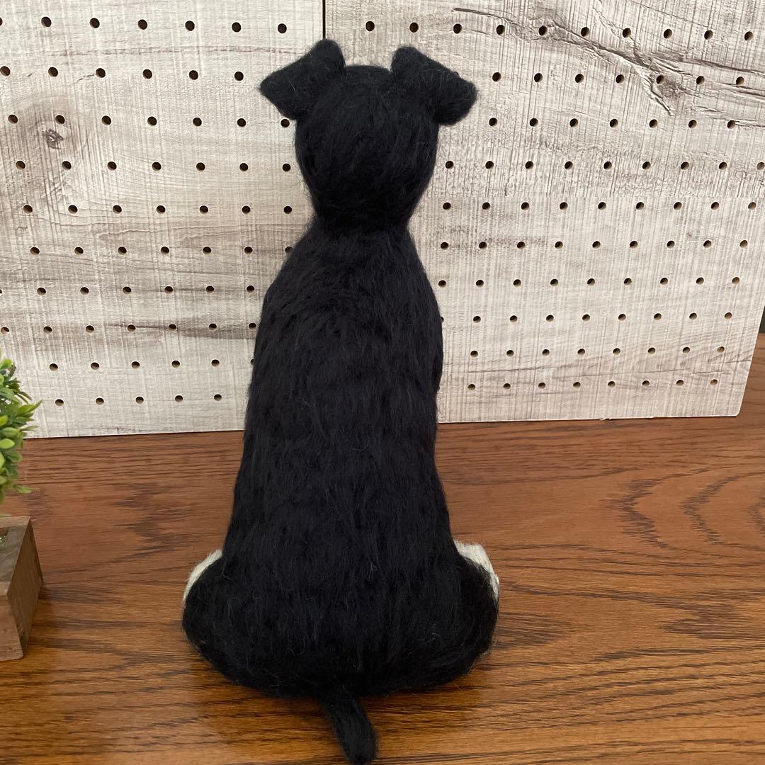 羊毛フェルト　ミニチュアシュナウザー　ブラック&シルバー　ソルト&ペッパーちゃん