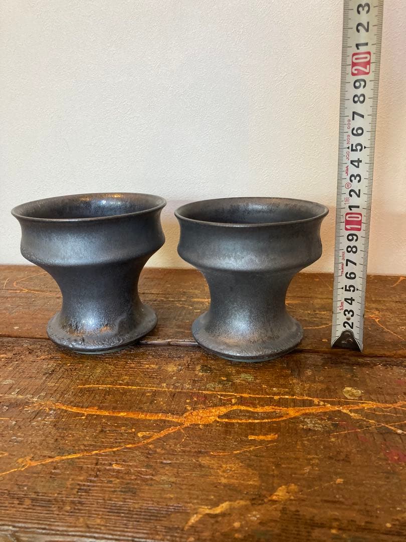 有馬和博　植木鉢　2個セット　作家鉢　陶器鉢