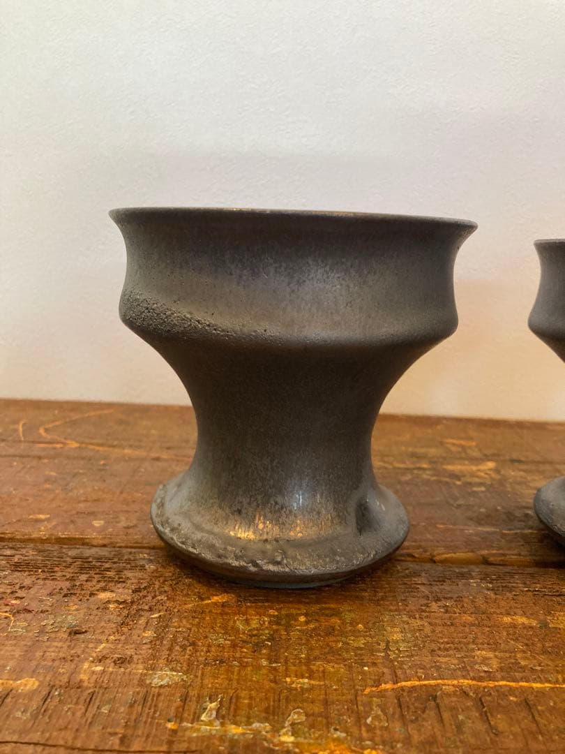 有馬和博　植木鉢　2個セット　作家鉢　陶器鉢