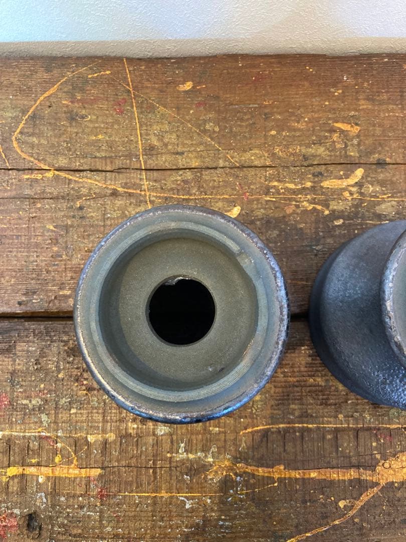 有馬和博　植木鉢　2個セット　作家鉢　陶器鉢