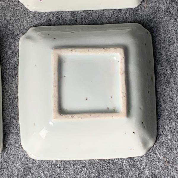 陽刻梅文豆皿4枚[B34367]