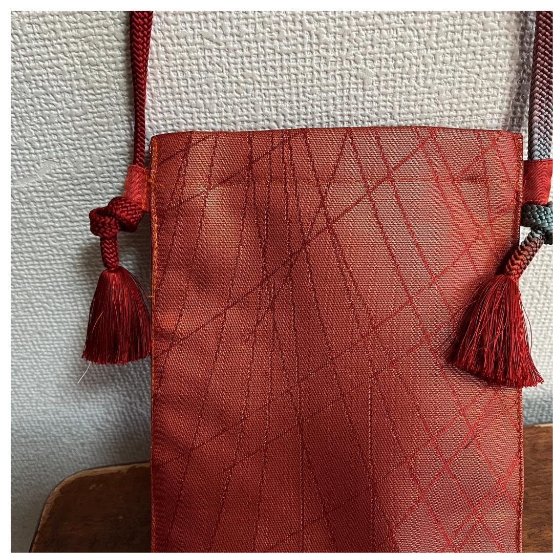 旅行用　カバン　バッグ　ポシエット　お揃い　帯　手作り