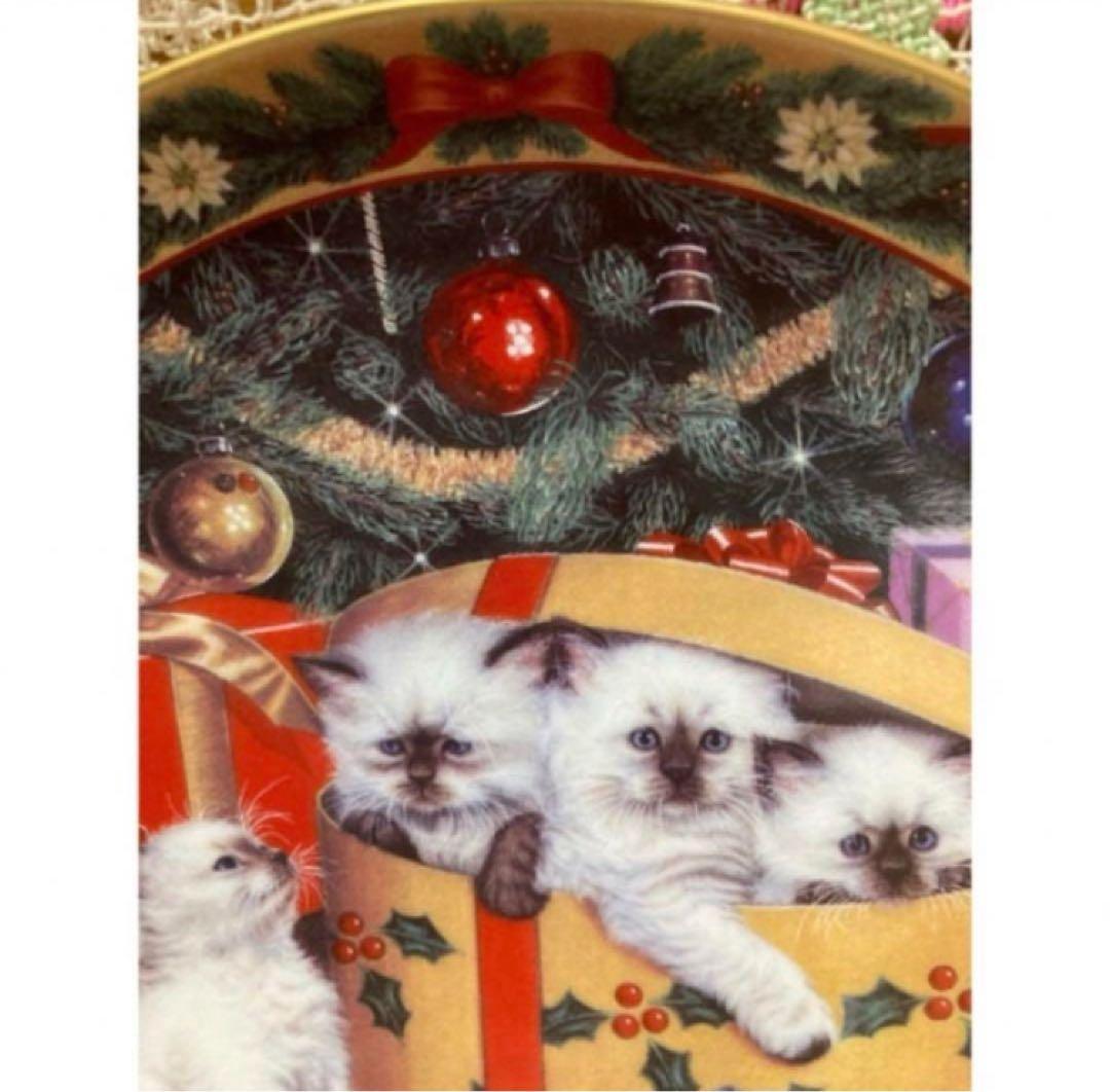《証明書付》【Wrapping Up the Holiday】ネコXmas飾り皿