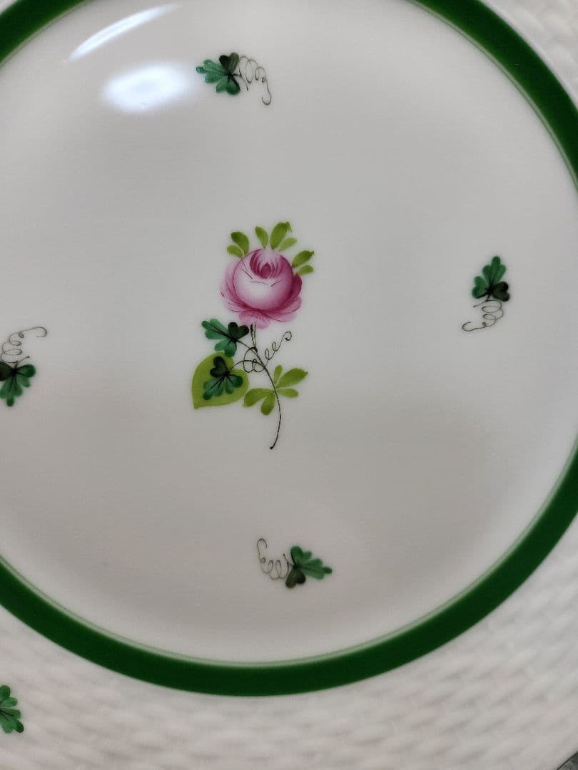 2枚✨ヘレンド ウィーンの薔薇 プレート 19cm 皿 ピンク ローズ ①