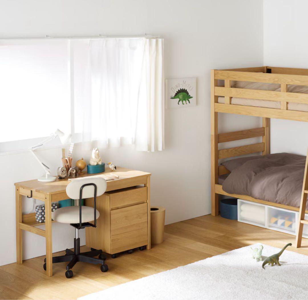 ⭐️美品⭐️廃盤希少⭐️無印良品⭐️無垢材デスク 引出付⭐️オーク材
