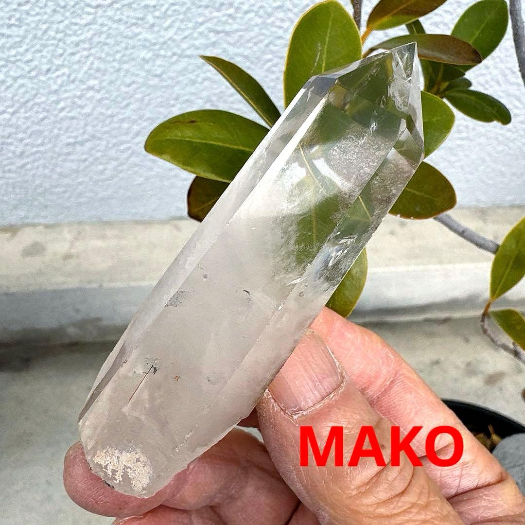 M1743☆ピンクエンジェルラダー水晶六角柱80g☆天然石　原石