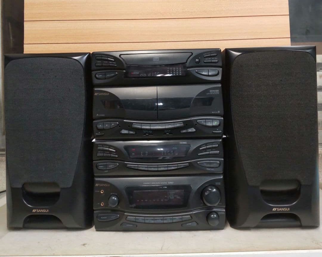 リペア済 ワイドFM/AM/AUX SANSUI TA-MS7 ミニコンポ