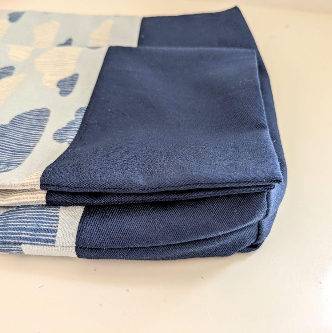 裏地キルティング大きめレッスンバッグ、上履き袋、体操着袋、大コップ袋　飛行機雲柄