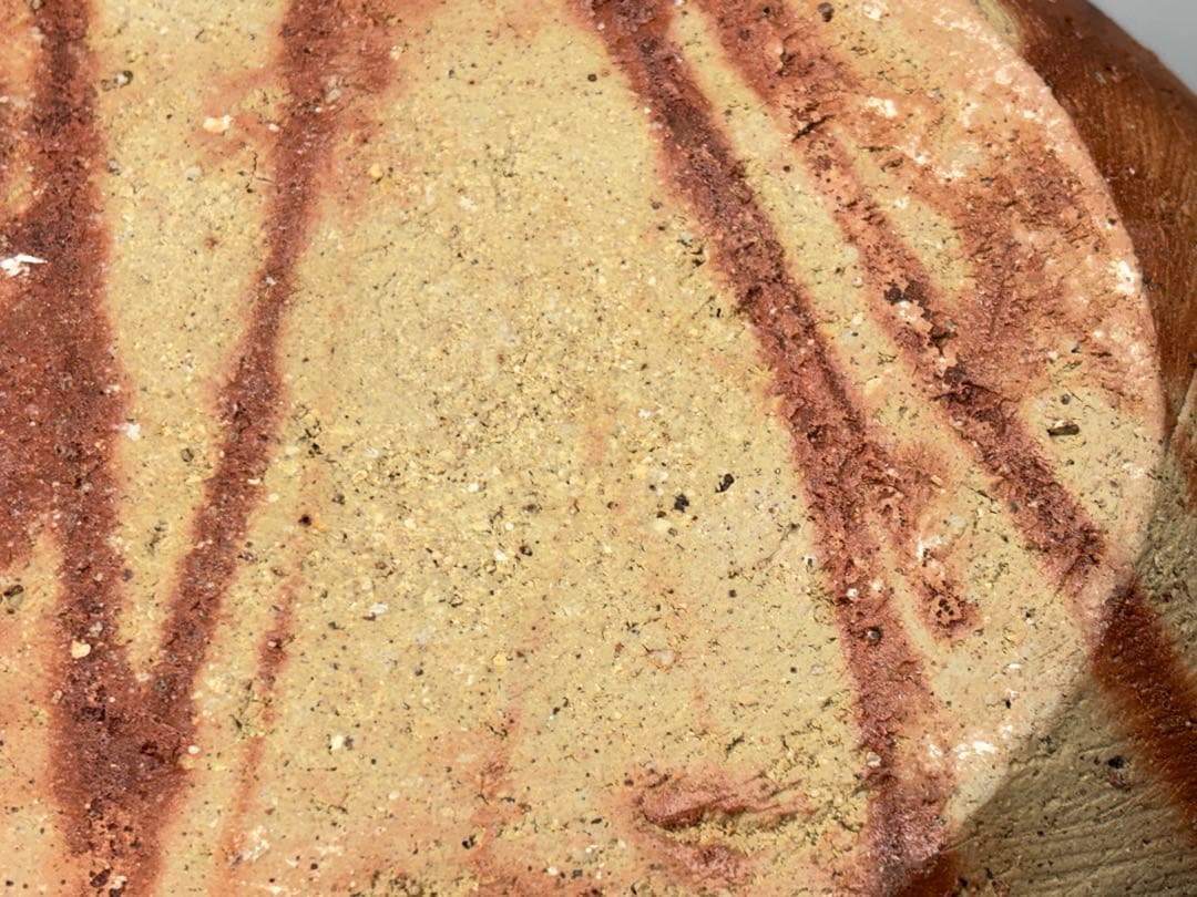 備前焼【小山末廣】 造 緋襷 大壺 共箱共布 R811188