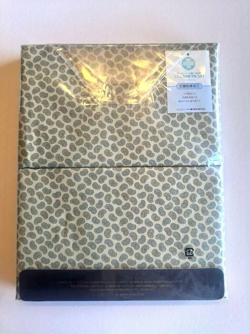 新品未開封◇ETRO✖️西川布団◇クイックシーツ　ペイズリー柄　総柄