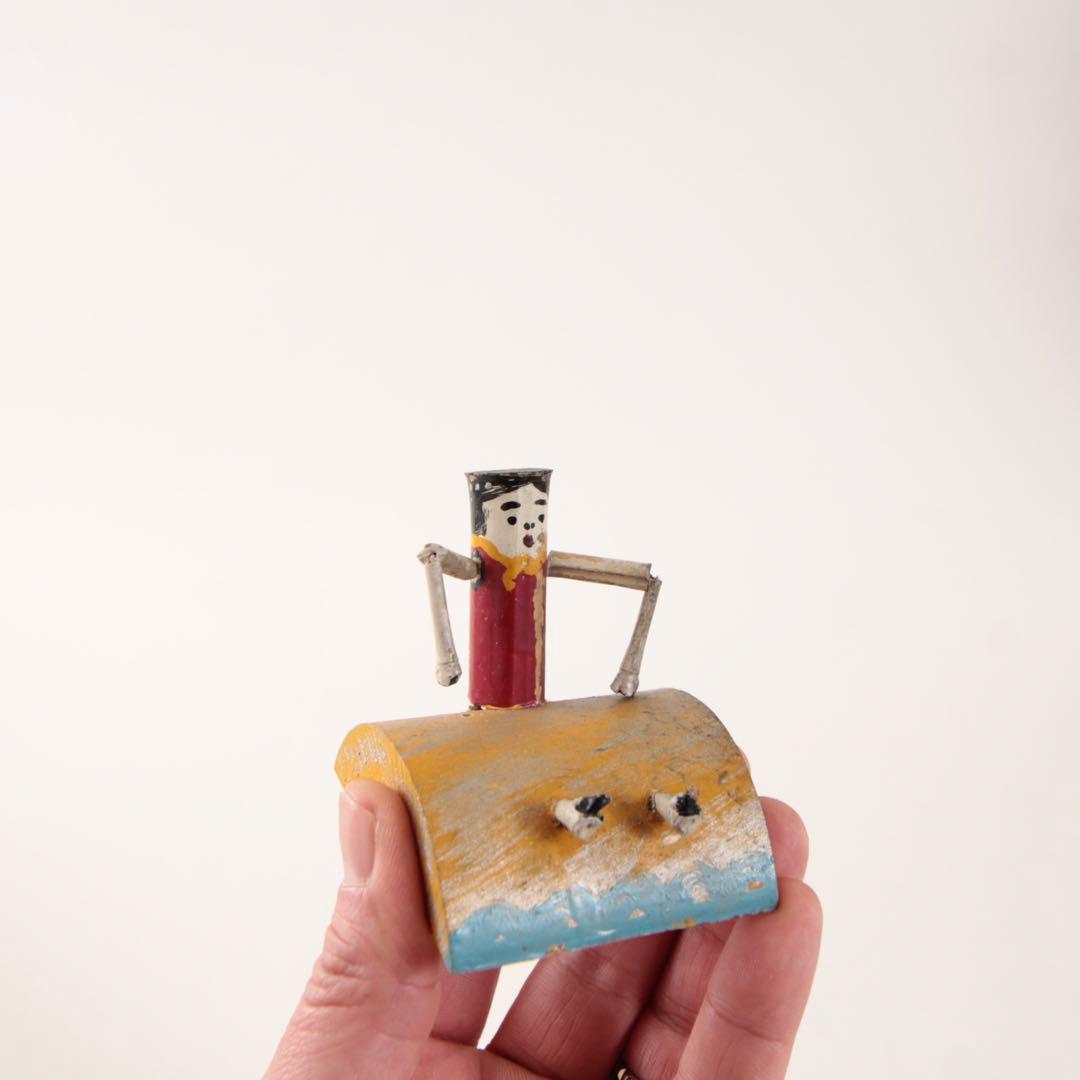 竹と木でできた 奇妙な 郷土玩具 昭和レトロ 当時モノ 古道具 アンティーク