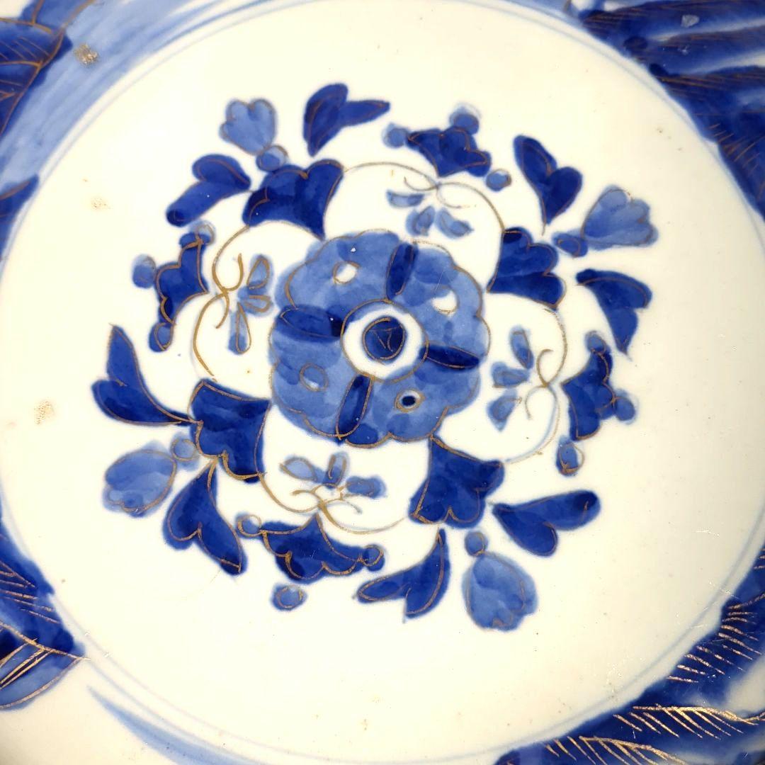 古伊万里 山水 染付 大小鉢 丼 二重高台 骨董品