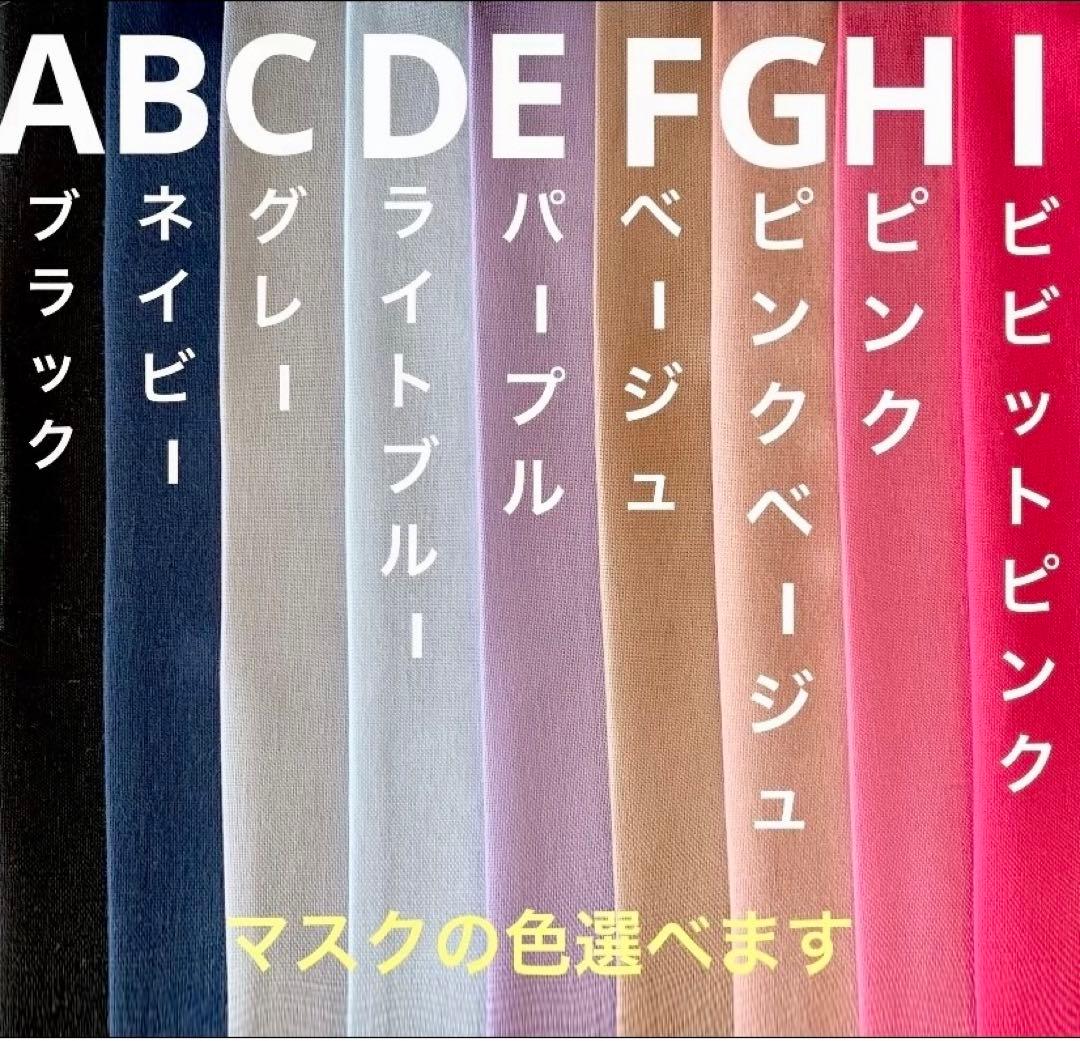 No.577 オーダーマスク　布　モンステラ　無地　ハンドメイド