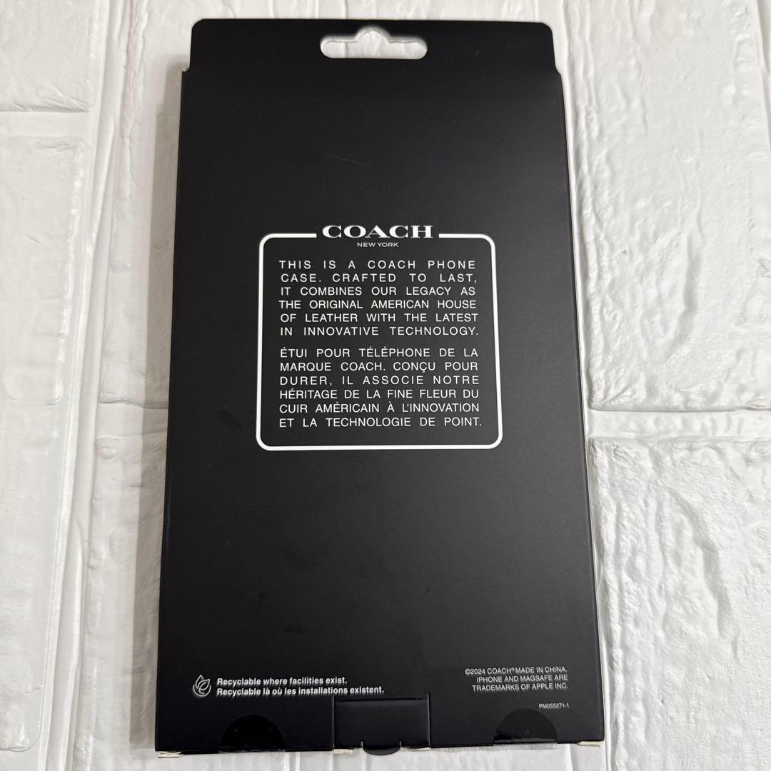 新品COACH⭐️iPhone15 PRO MAX スマホケース　オレンジピンク