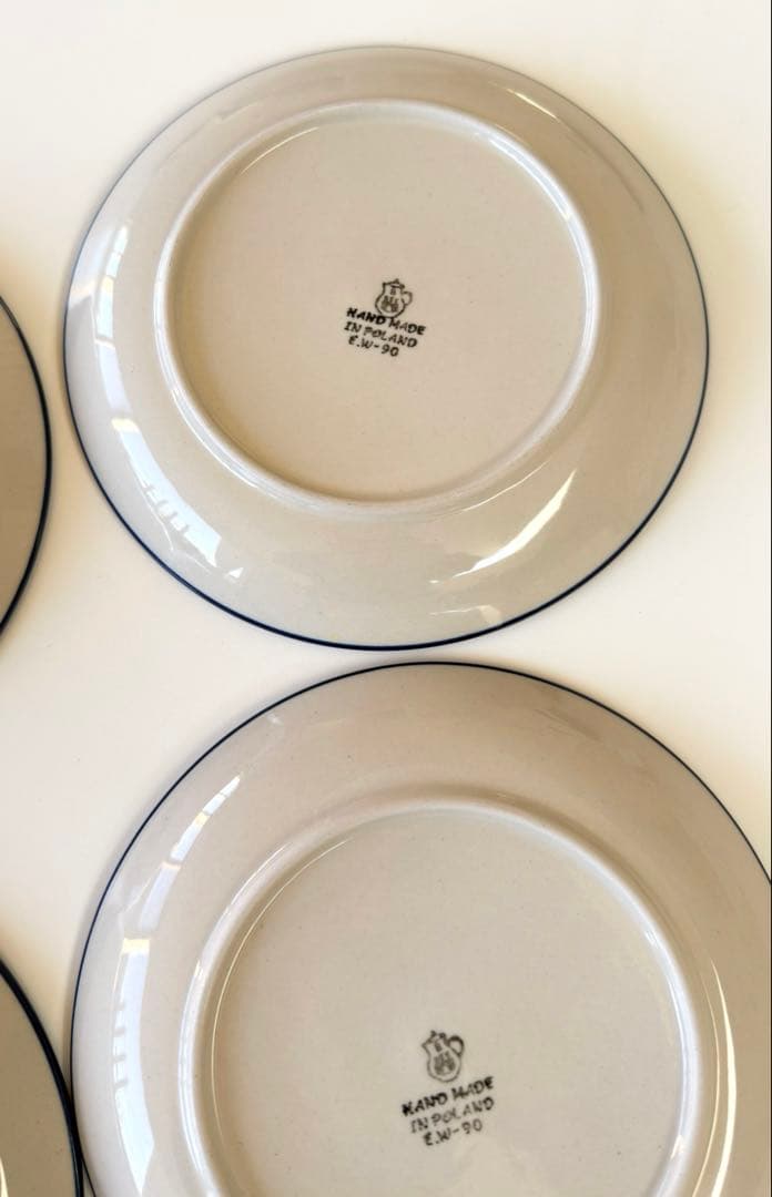 ポーリッシュポタリー 20cm皿 4枚セット