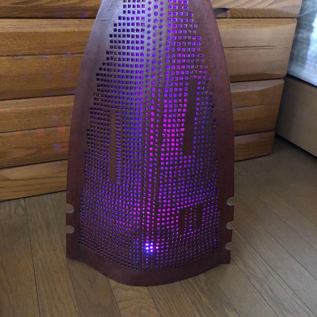 珍品？革製品ハンドメイド照明シェード