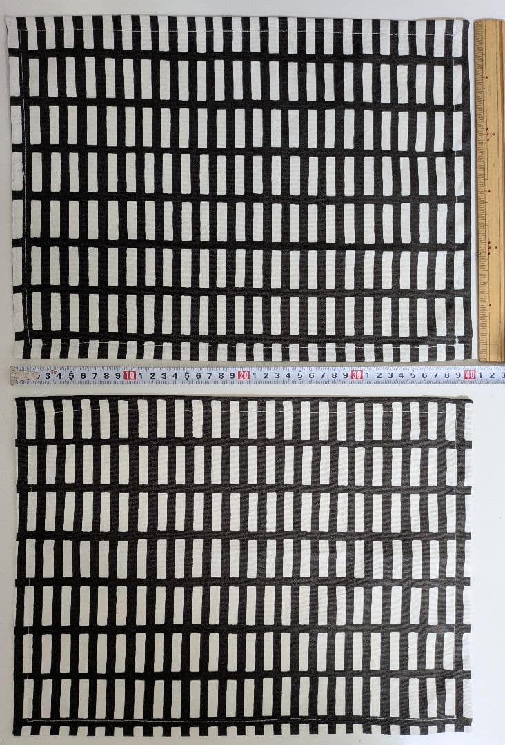 大きめお弁当袋6点、ランチマット30×40cm6枚　格子柄各種　ユッキーさん