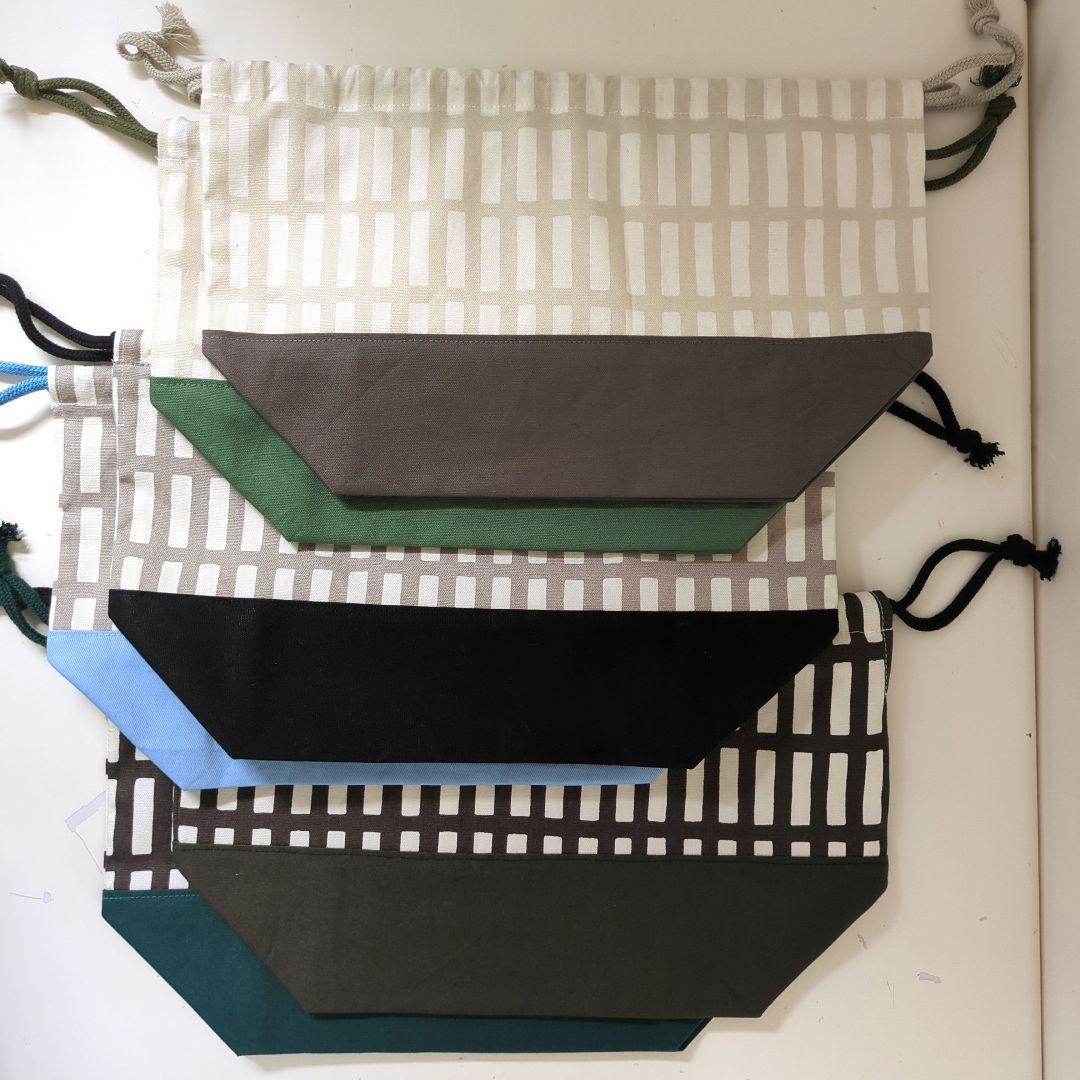 大きめお弁当袋6点、ランチマット30×40cm6枚　格子柄各種　ユッキーさん