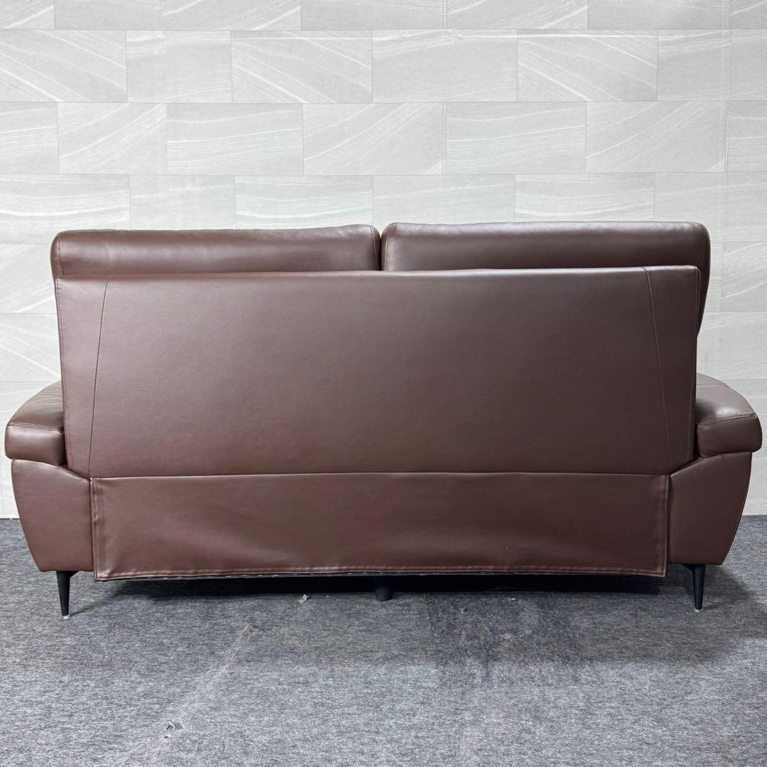 ニトリ ソファ 3人掛け 合皮 ブラウン Nポケット d5007 NITORI