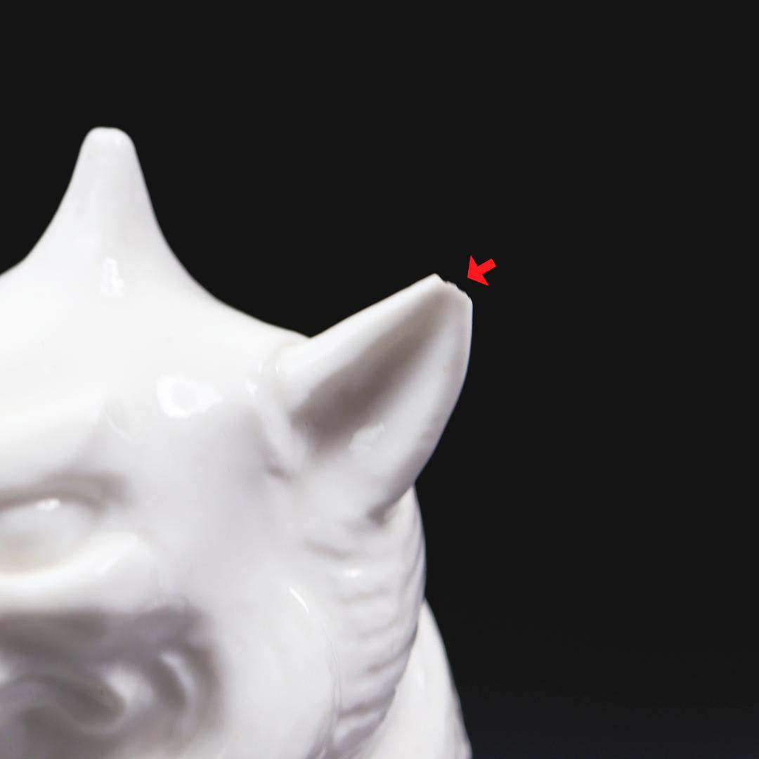 白磁 獅子 置物