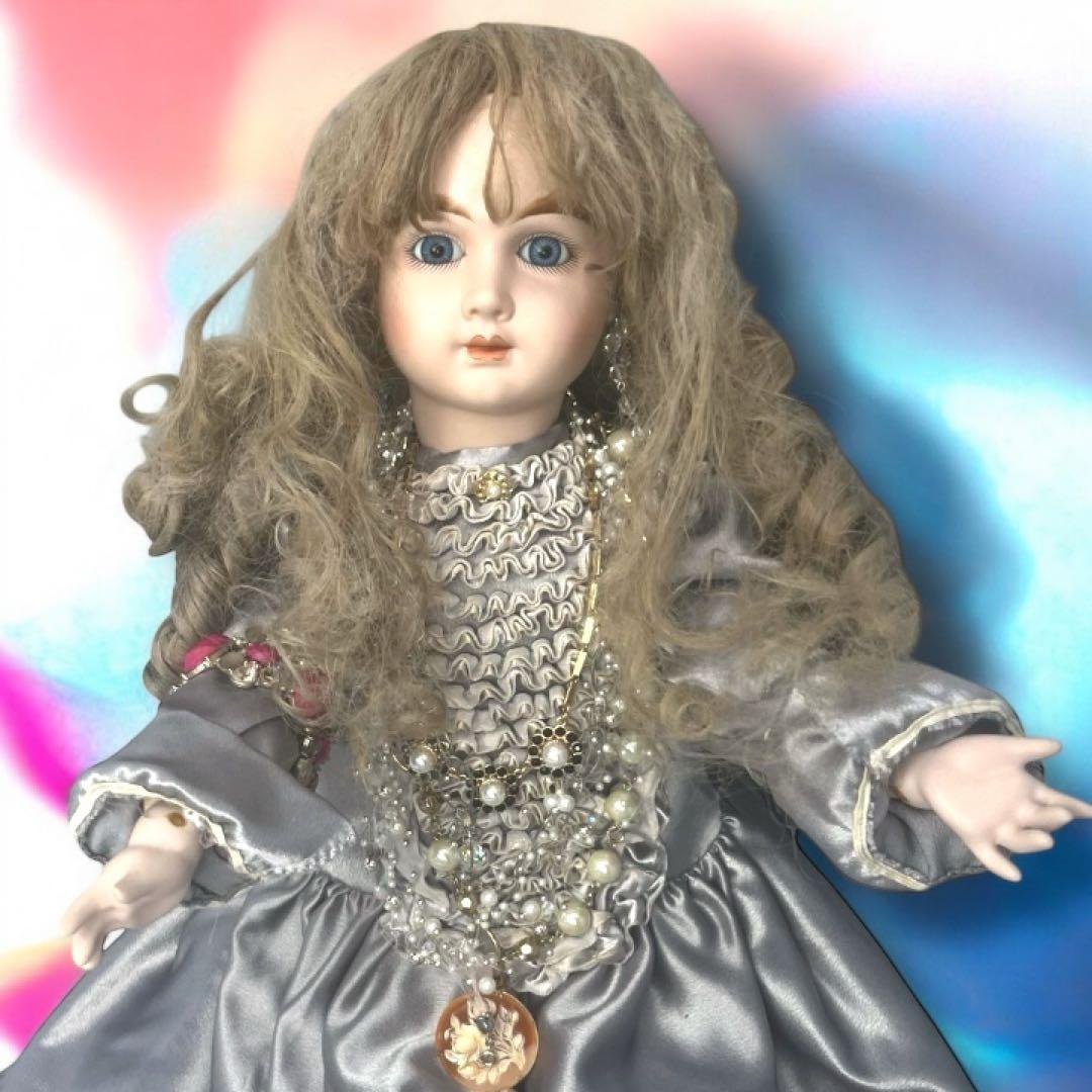 ビスクドール AT アーテー リプロ シェルカメオ アメジスト ペンダント レア
