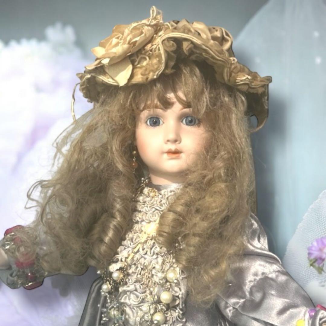 ビスクドール AT アーテー リプロ シェルカメオ アメジスト ペンダント レア