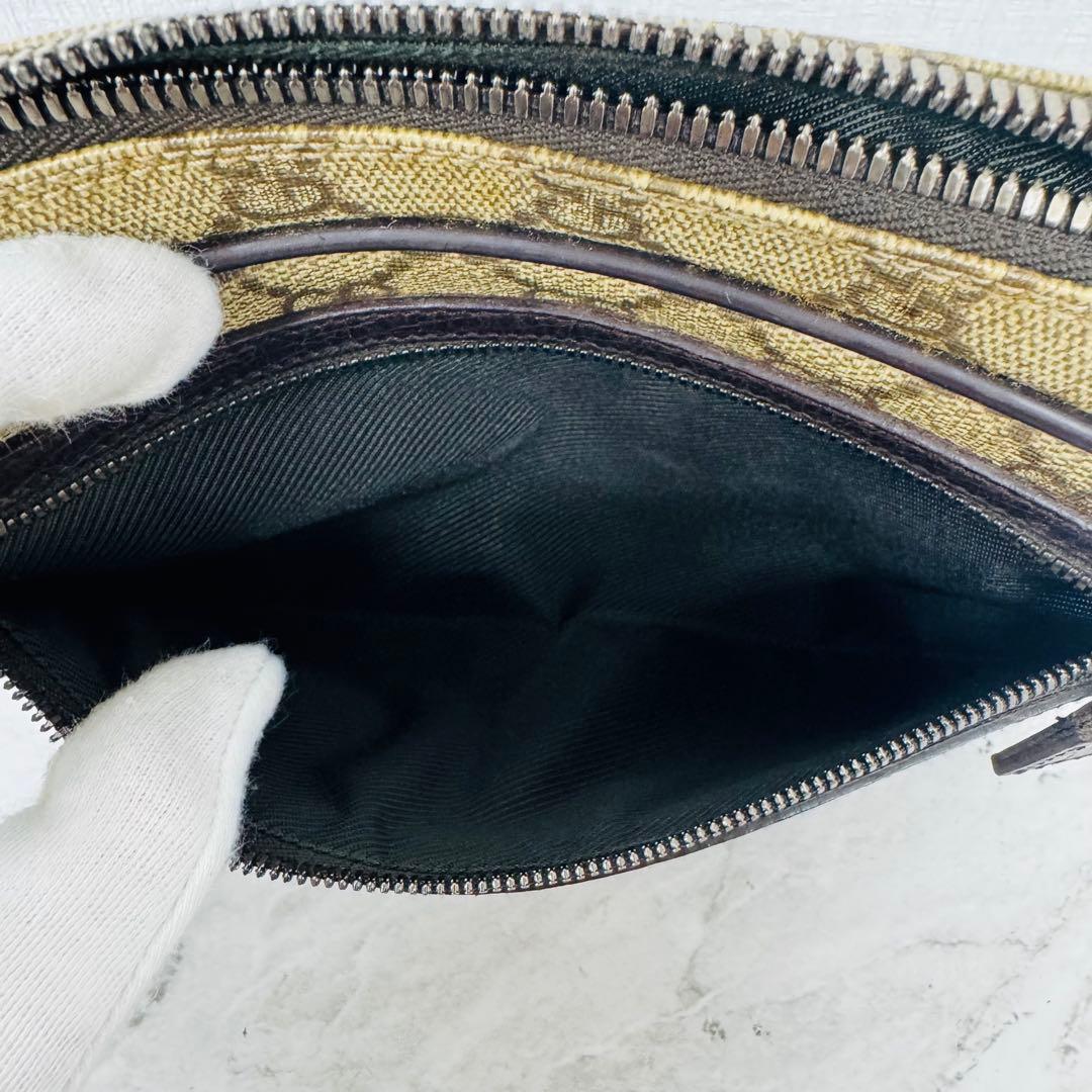 ✨GUCCI✨グッチ✨GG柄✨ブラウン✨ヴィンテージ✨クラッチバッグ✨