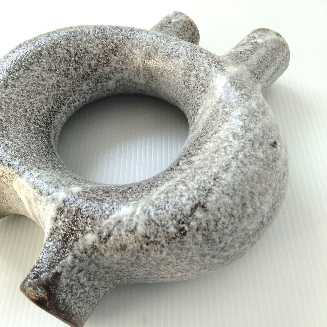 昭和レトロ 変形花器 フラワーベース 花器 生け花 自由花 モダン 個性的 2口