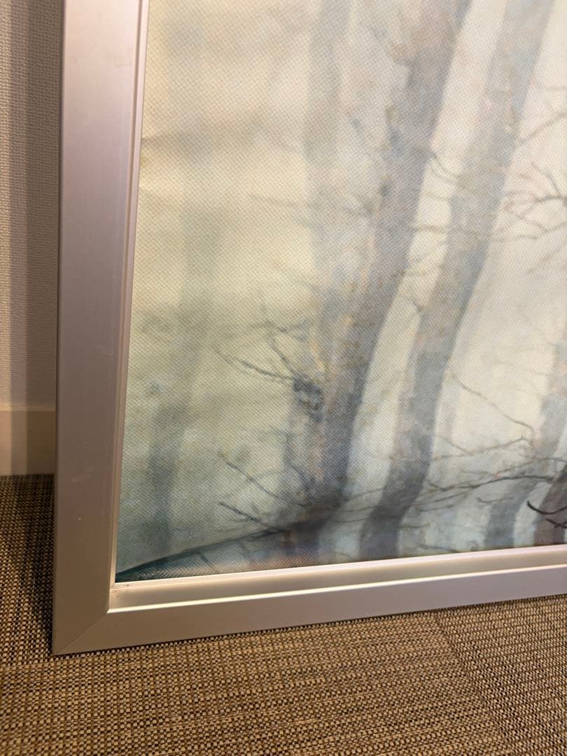 【希少】IKEAビョルクスタ 孔雀 アート アルミフレーム 118×78