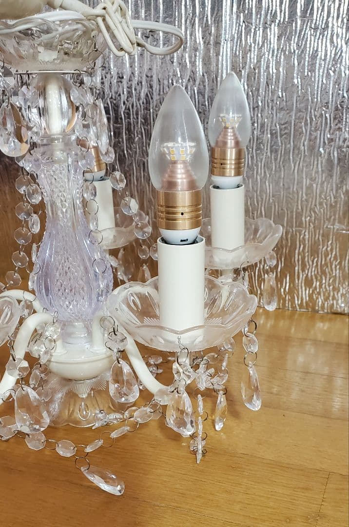 5灯シャンデリア 　エア・リゾーム 　LED電球付き　取付簡単 　天井照明