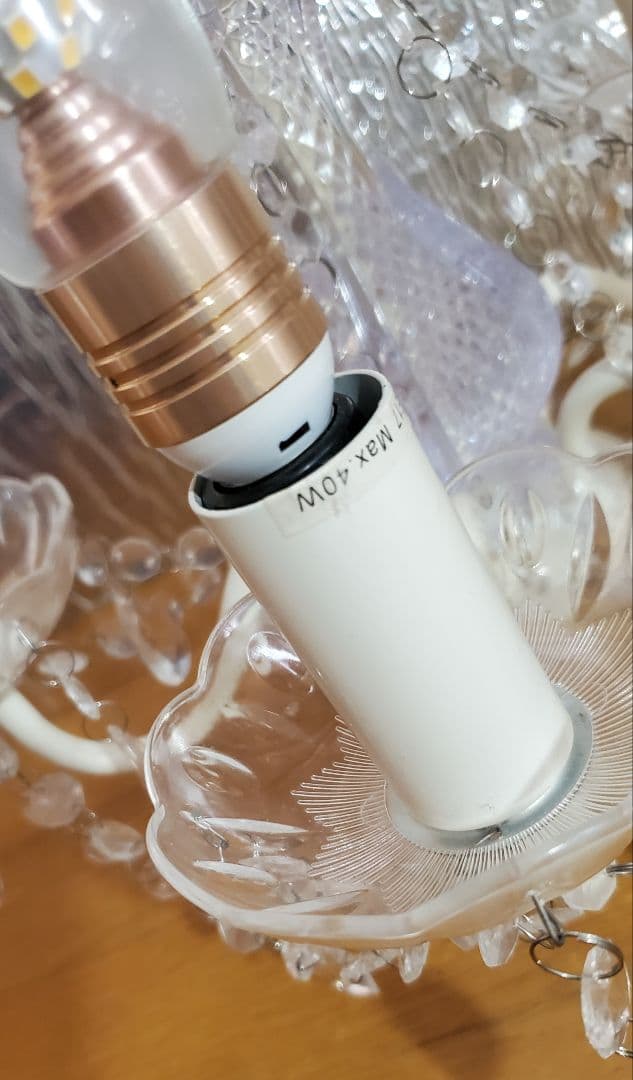 5灯シャンデリア 　エア・リゾーム 　LED電球付き　取付簡単 　天井照明