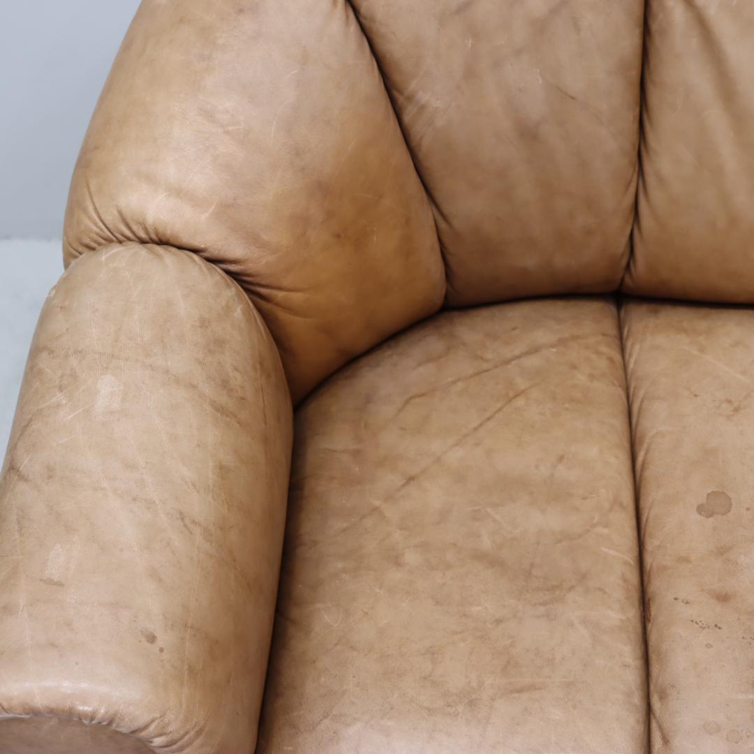 COR コア ヴィンテージソファ 本革 ドイツ 1970年代 茶 3人掛け