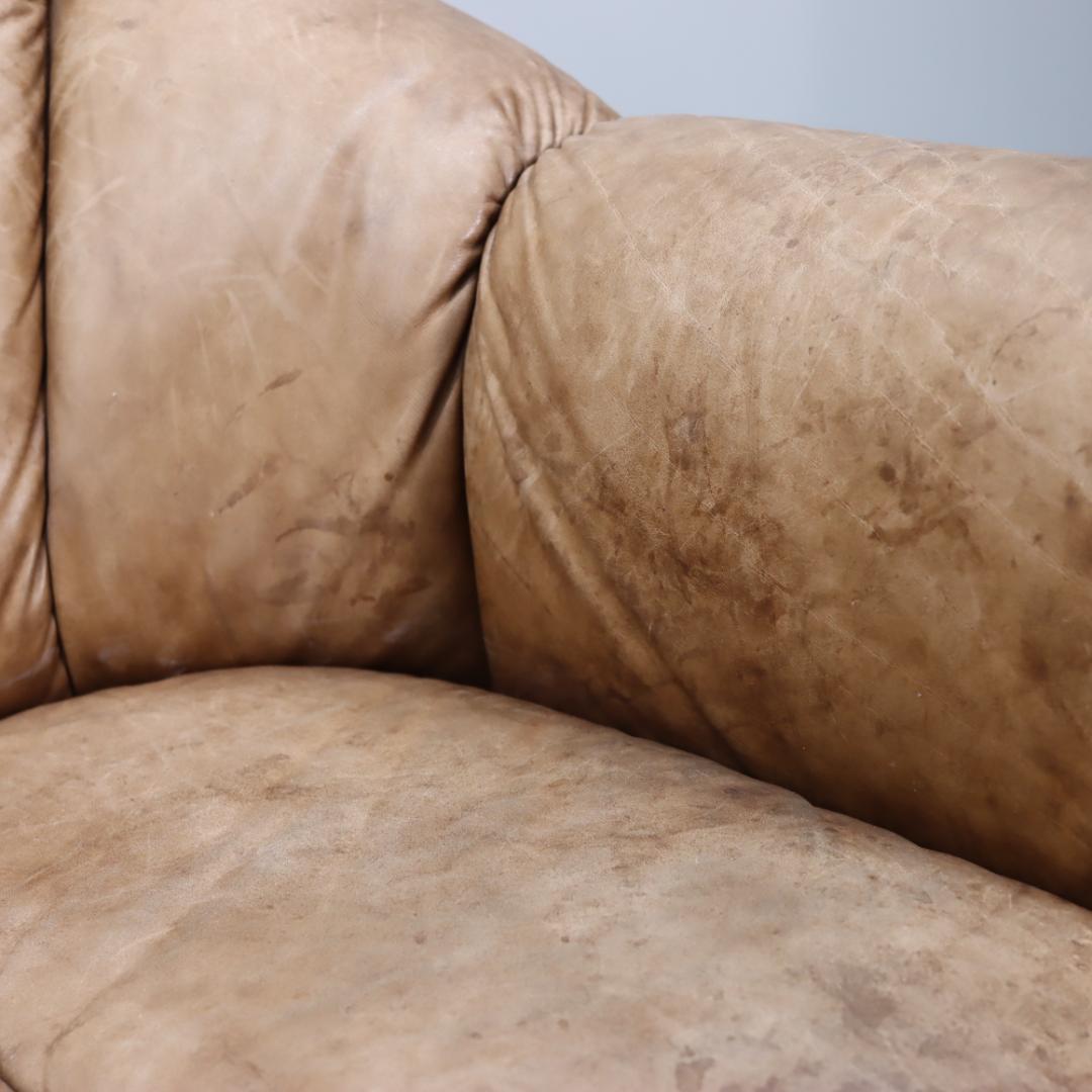 COR コア ヴィンテージソファ 本革 ドイツ 1970年代 茶 3人掛け