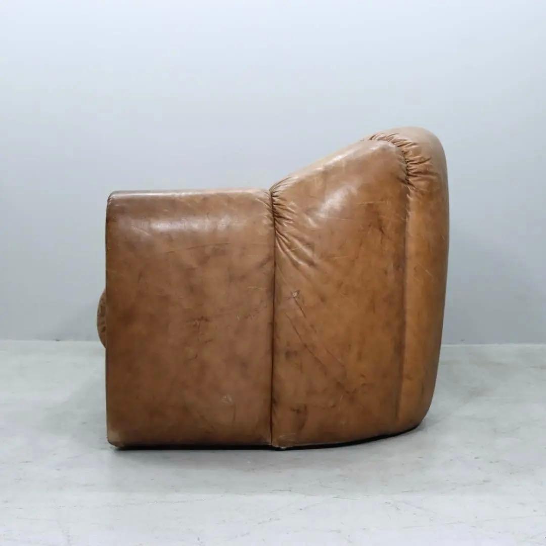 COR コア ヴィンテージソファ 本革 ドイツ 1970年代 茶 3人掛け