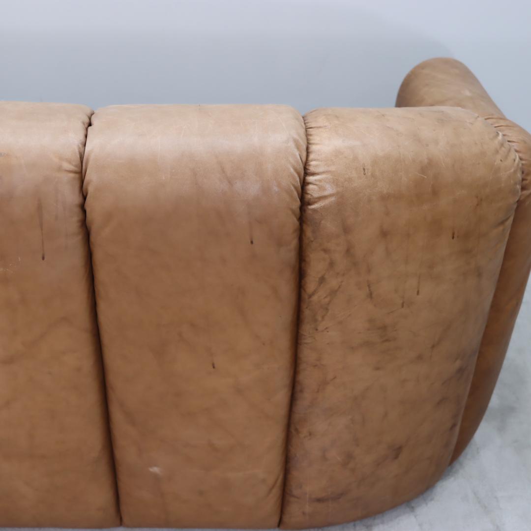 COR コア ヴィンテージソファ 本革 ドイツ 1970年代 茶 3人掛け