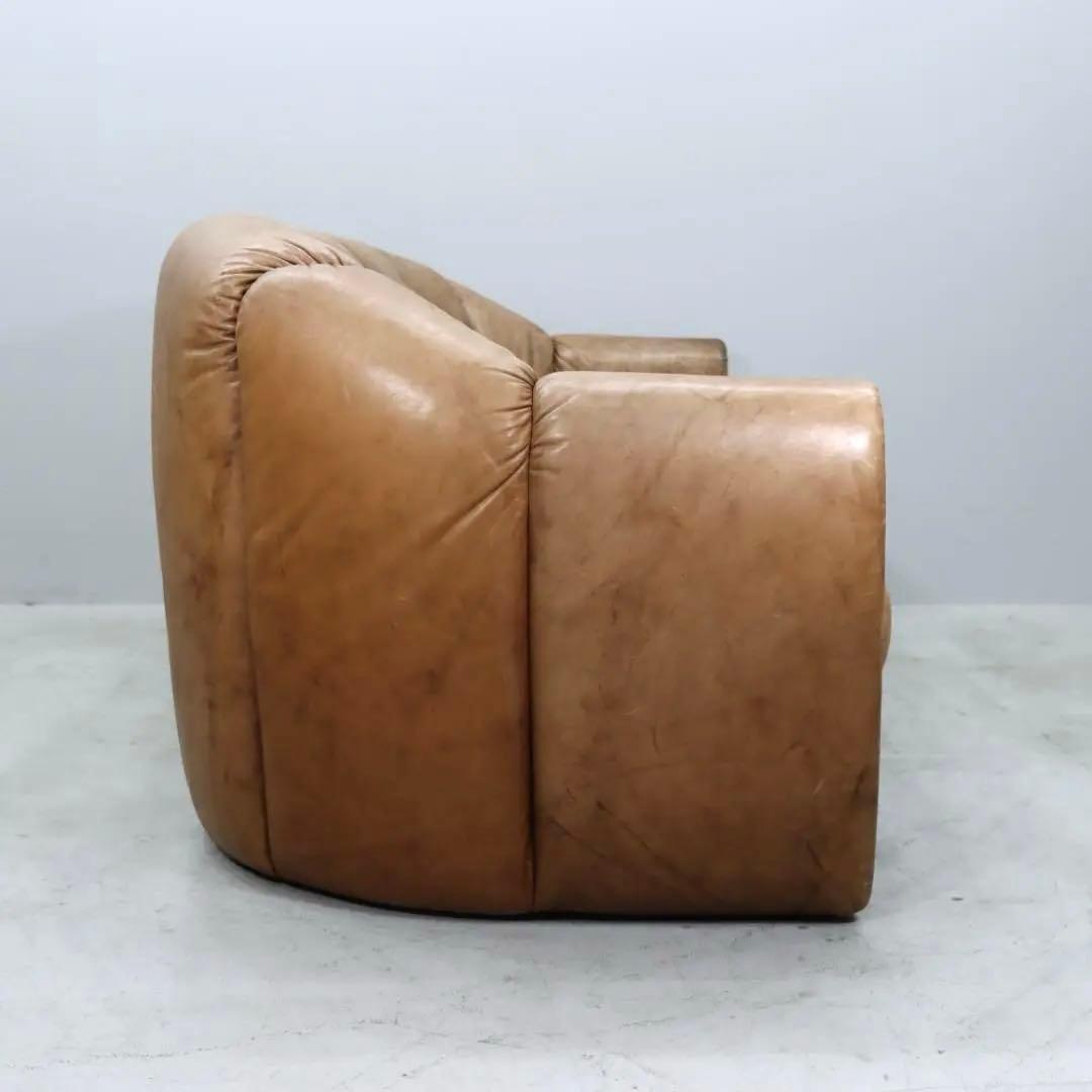 COR コア ヴィンテージソファ 本革 ドイツ 1970年代 茶 3人掛け