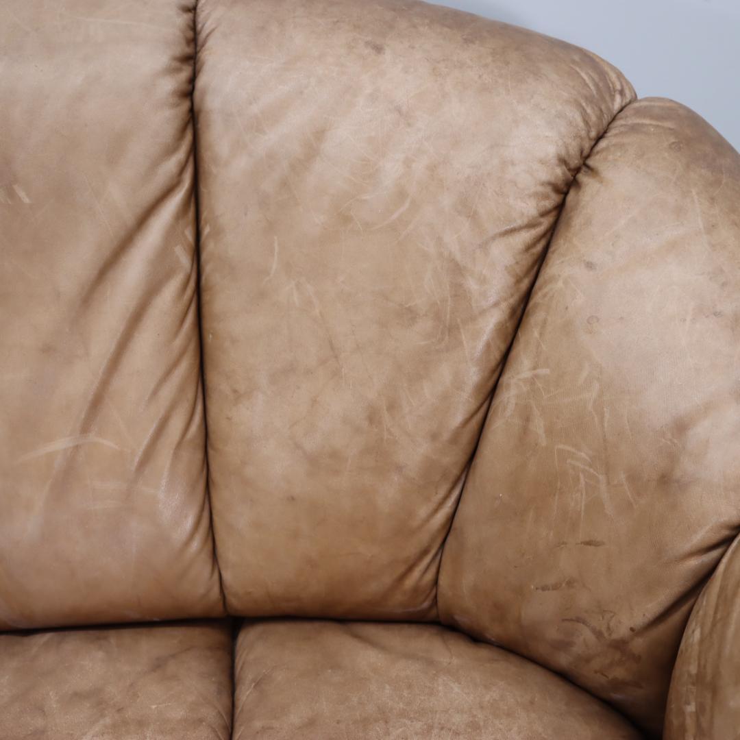 COR コア ヴィンテージソファ 本革 ドイツ 1970年代 茶 3人掛け