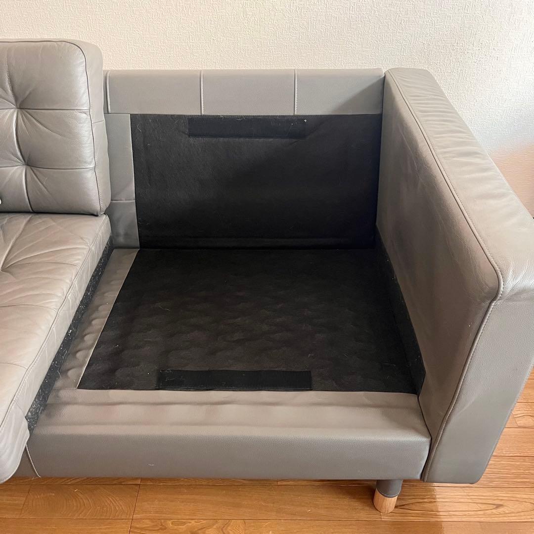 IKEA LANDSKRONA 2-3人掛け レザーソファ ランズクローナ 本革