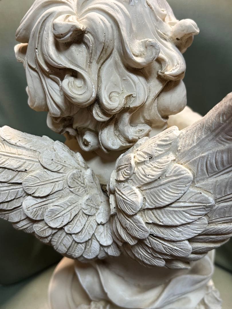 ☆大特価☆ホワイト天使のバイオリン像 約50センチ（現状品）