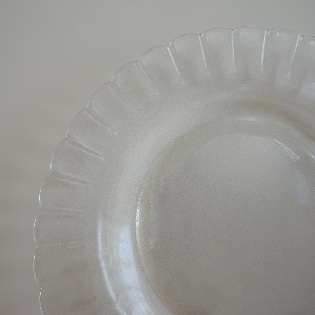 DURALEXヴィンテージデザート皿3枚&ガラスコーヒーカップ ジゴン2個セット