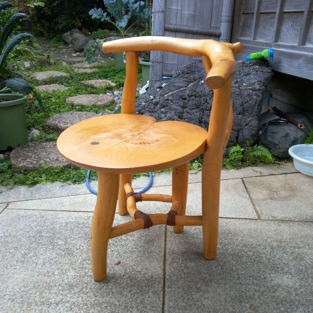 自然木の椅子　芸術作品　家具　ハンドメイド　オリジナル　唯一無二