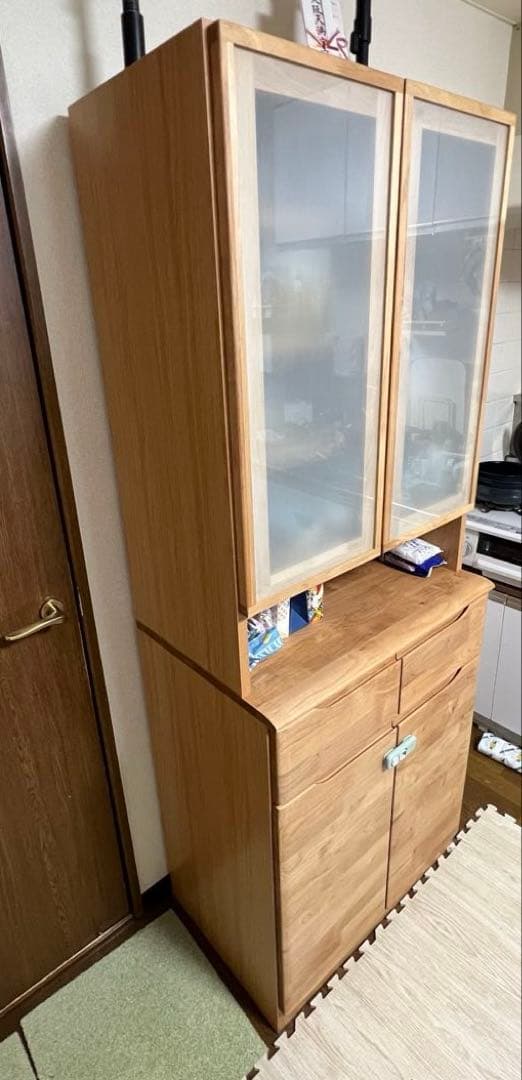 【幅70cm】ニトリ　食器棚　DBアルナス3 70DB LBR