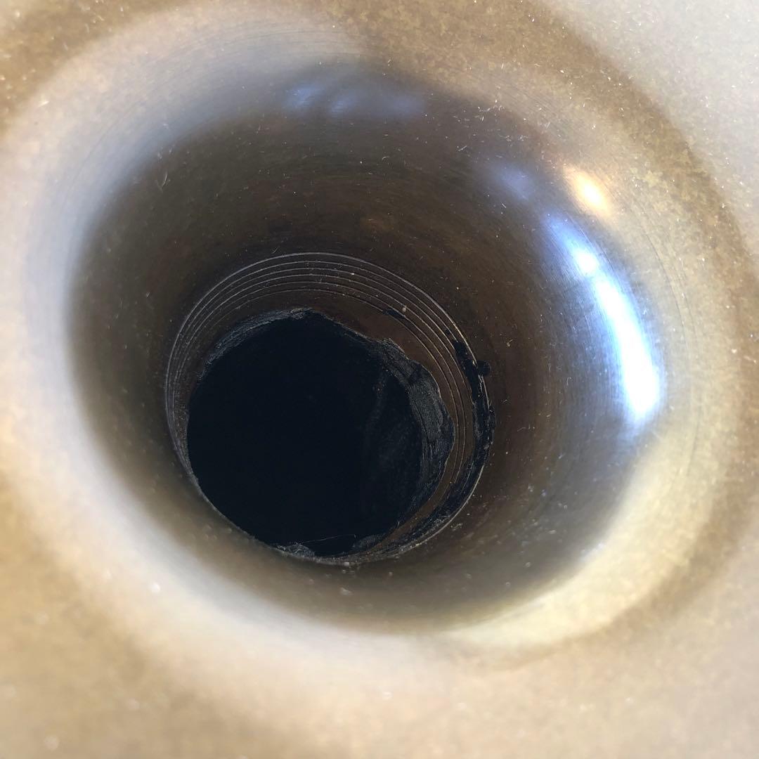 池坊 花器 銅製 唐銅花瓶 草月 双耳遊鐶