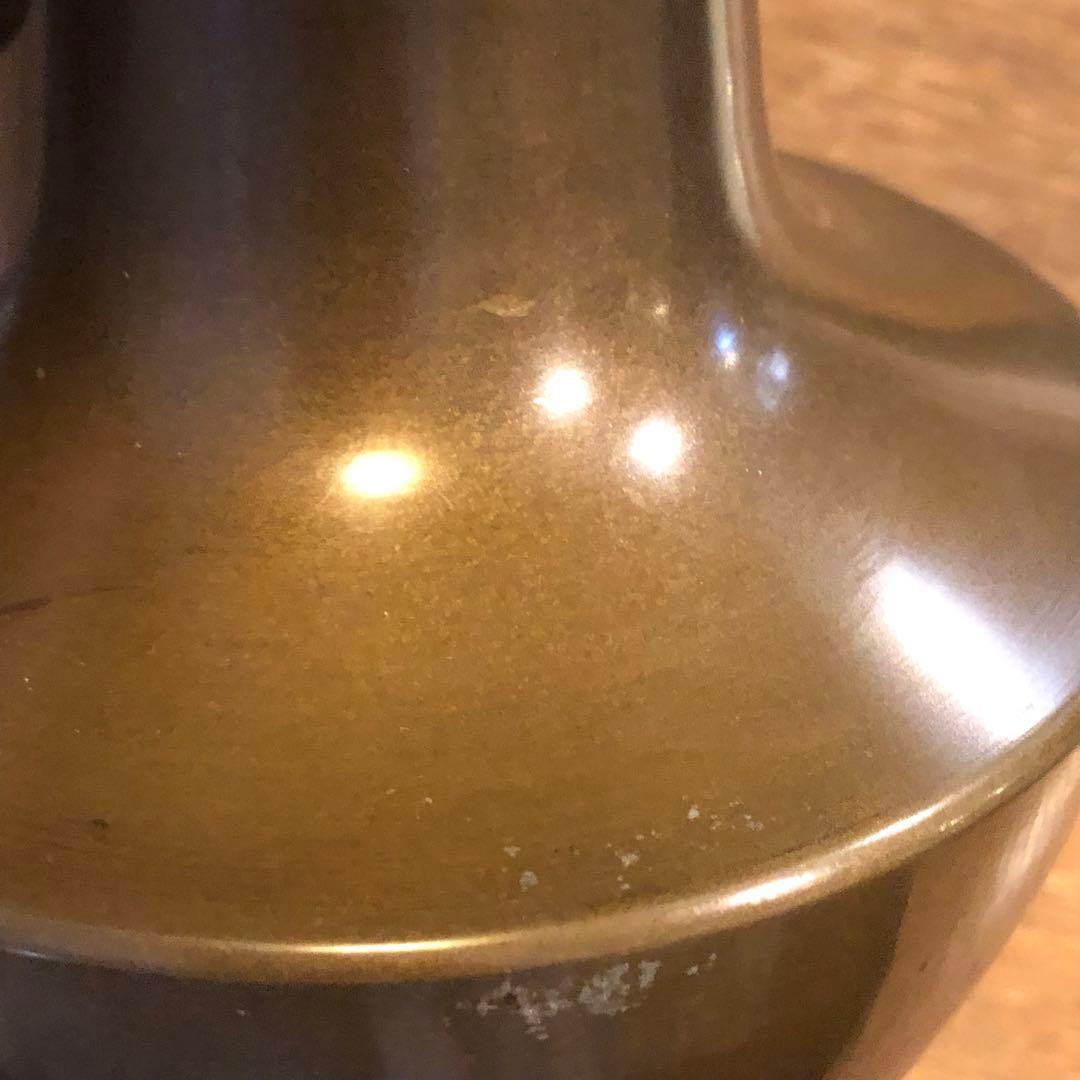 池坊 花器 銅製 唐銅花瓶 草月 双耳遊鐶