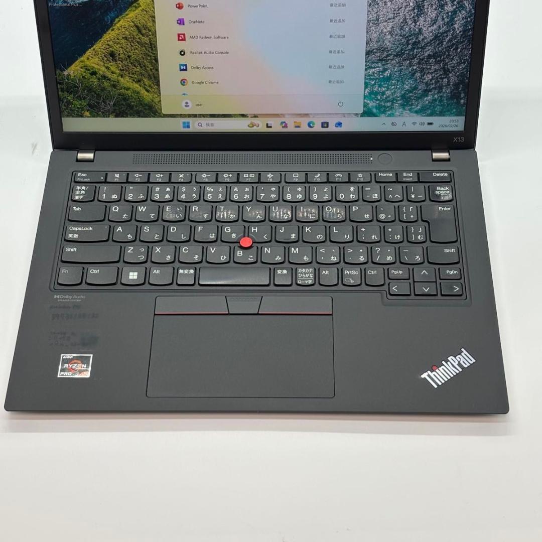 Windowsノート本体 ThinkPad X13 Gen2 AMD Ryzen5PRO 5650U 12